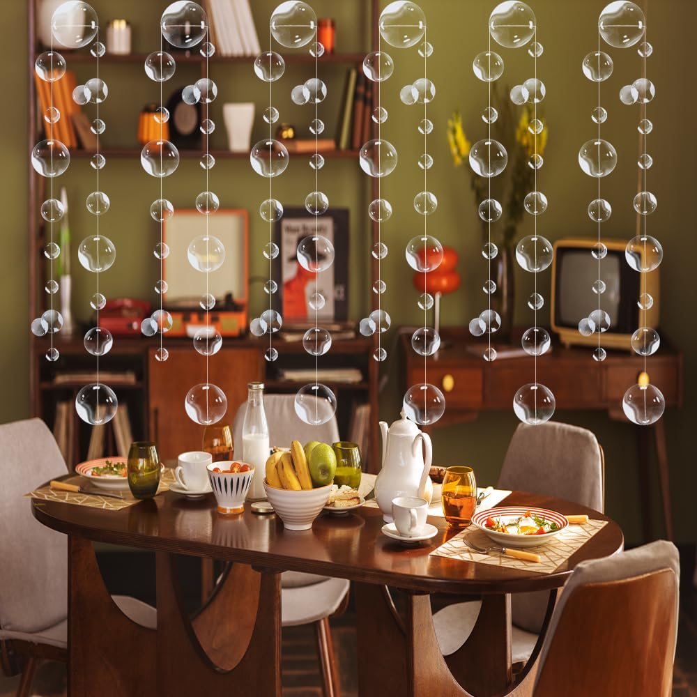 6 Белых гирлянд из пузырей, ПВХ украшения на день рождения русалки, 3D гирлянда с вырезами в виде пузырей для украшения вечеринки в стиле «Подводный мир», Детский день рождения