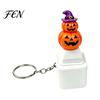 Novelty Keychain for Kids Halloween Fidget Toy with LED Light, Pumpkin Ghost Skull Sound Unique Birthday Gift Boys Girls Button, USB Rechargeable