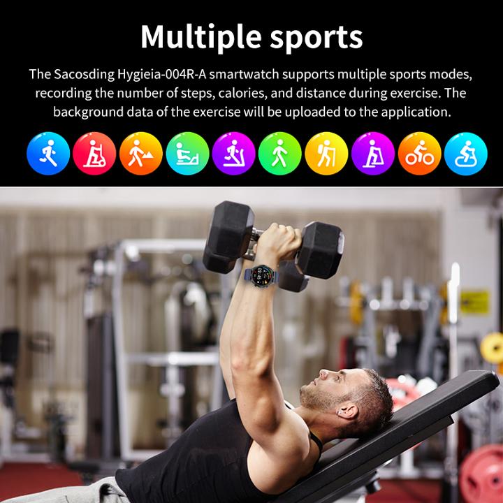 SACOSDING кровяное давление умные часы мужские ЭКГ + ППГ + ВСР Bluetooth вызов кислорода в крови монитор артериального давления женские спортивные умные часы