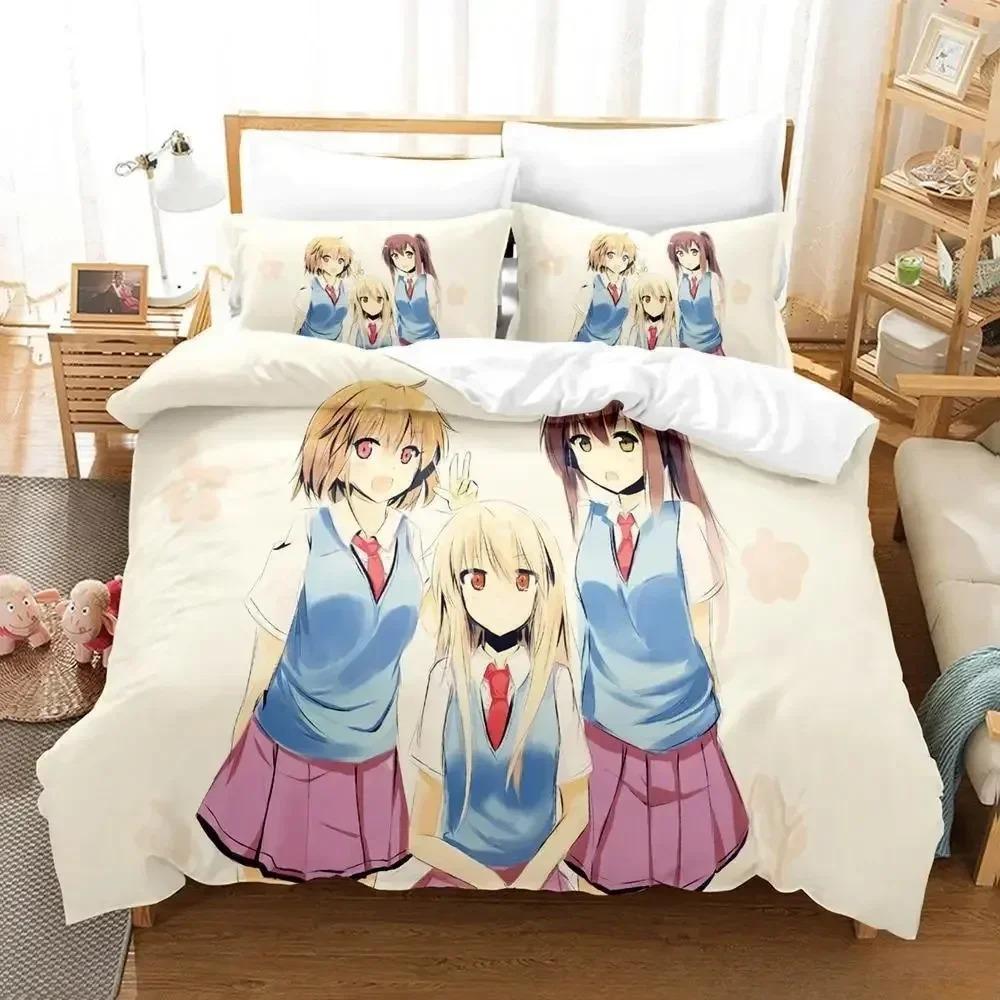 Постельное белье Pet Girl Of Sakurasou Односпальное Полуторное Двуспальное Евро King Size Комплект постельного белья для спальни взрослого ребенка Пододеяльники 3D Аниме Кровать