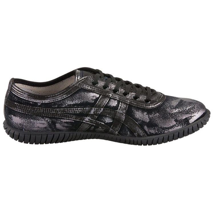 Onitsuka Tiger Unisex Mexico 66  Black Leather Lace-Up Sneakers 1183A079-001