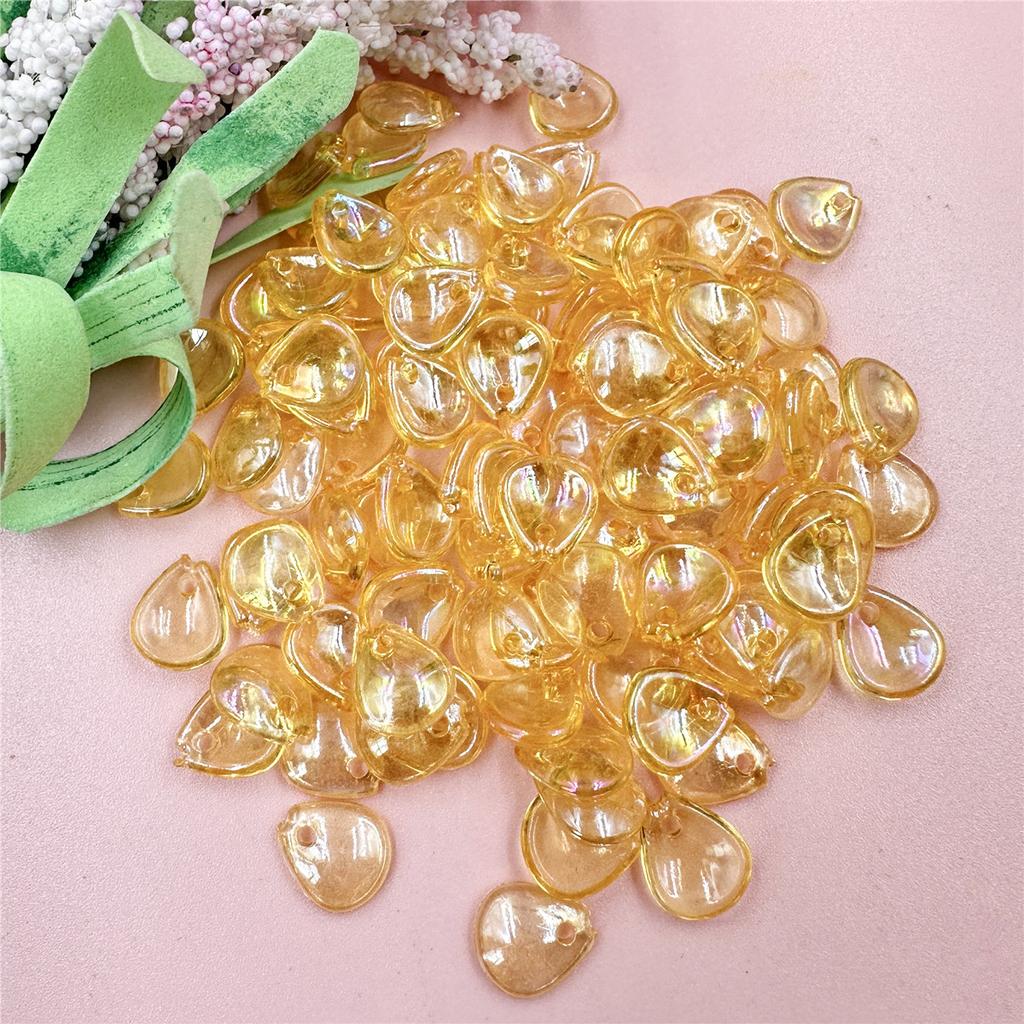 Материал для бисероплетения ручной работы, букет из 100 шт., аксессуары, модное ожерелье, браслет 10,8*12,4 мм, креативные лепестковые бусины, акрил