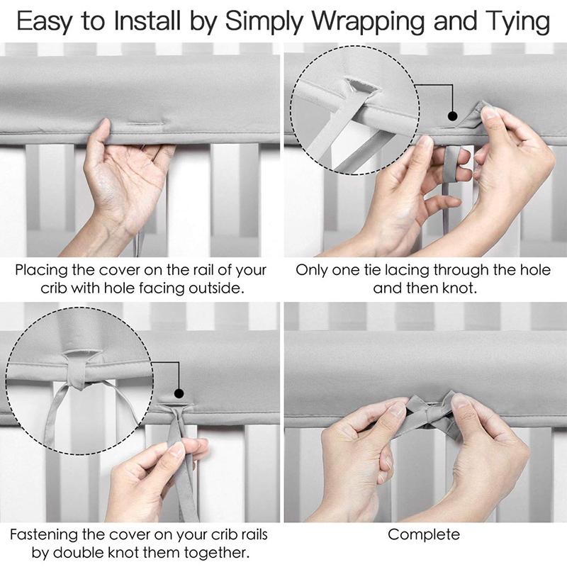 3 шт./компл. защитный чехол для детской кроватки, защита от столкновений, защитный чехол для края кроватки, защитный чехол для ограждения кровати