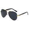 TEMU Men's Polarized Aviator Sunglasses - Metal Frame, Retro Large Design for Driving