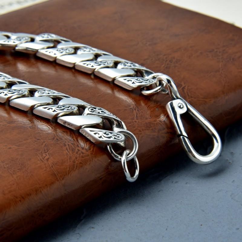 Новый простой мужской кубинский браслет с узором «Лоза и трава» в стиле ретро, винтаж, хип-хоп, ручная работа