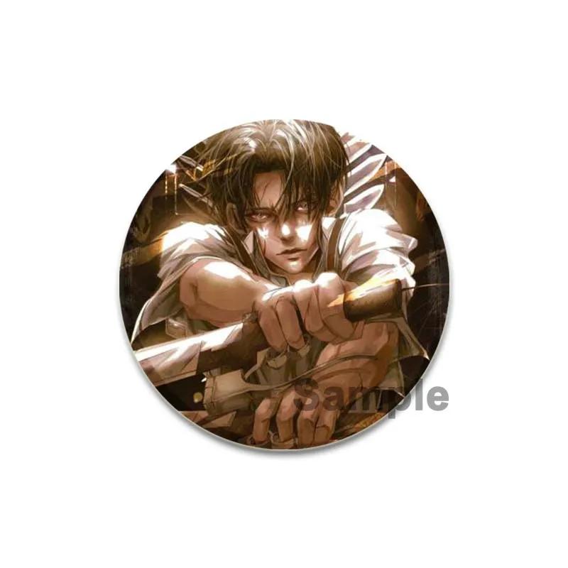 32/44/58 мм аниме Атака титанов Броши для ювелирных изделий Аксессуары Косплей Значок Мультфильм Подарочные рюкзаки Сумки Кнопки Значки Фанаты Коллекция