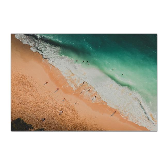 Восход солнца морской пейзаж пляж холст живопись современные постеры и принты Cuadros настенные художественные фотографии гостиная домашний декор без рамки без рамки