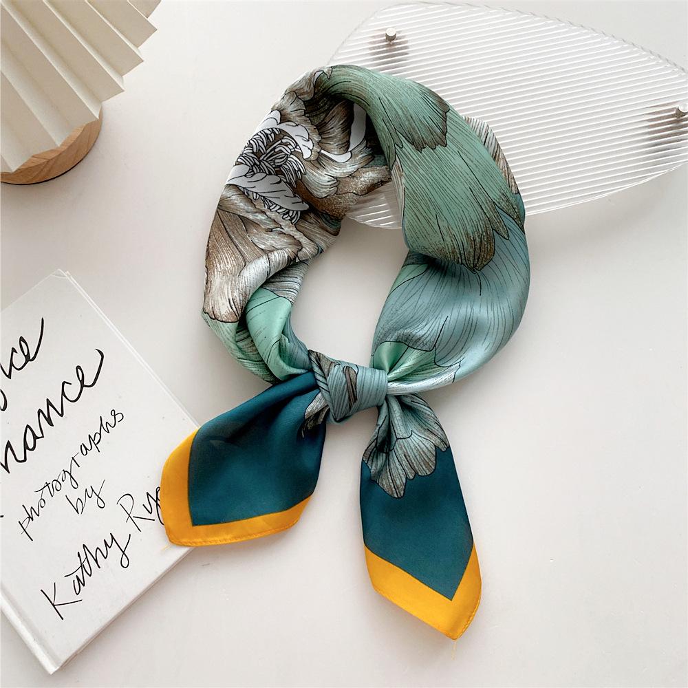 Fashion Decoration Scarf Hairband Tie Hair 70 Small Square Scarf Silk Scarf Women'S Spring And Autumn Versatile Small Scarf Professional Scarf
