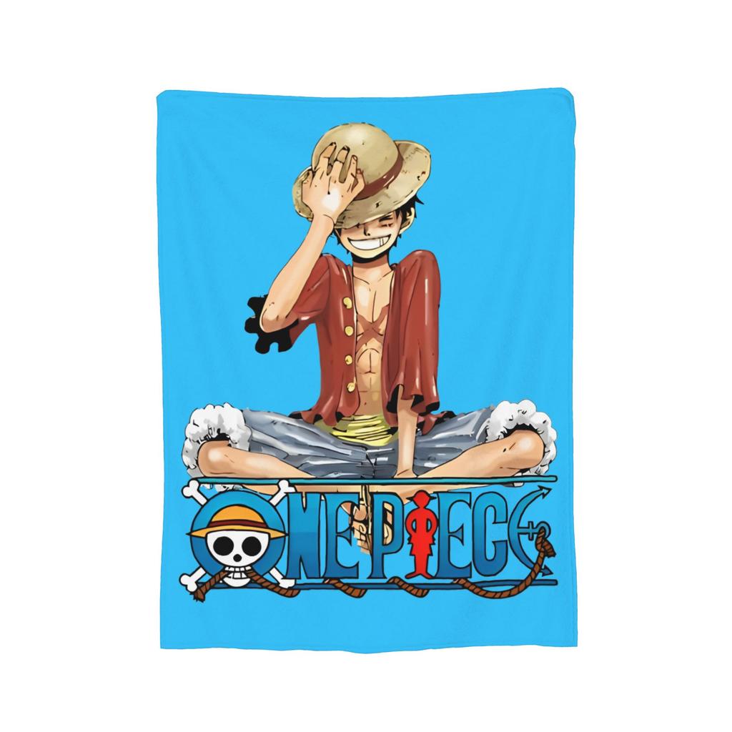 Luffy Anime Fleece Throw Blanket Luffy Zoro Sanji Blankets for Bed Car Super Soft Bedding Throws,