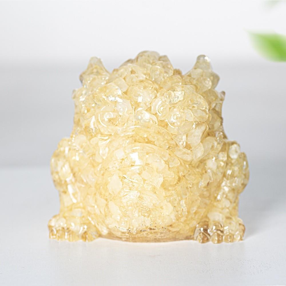 Crystal Frog Figurine With Waterdrop Resin For Rustic Living Room Decor Gift