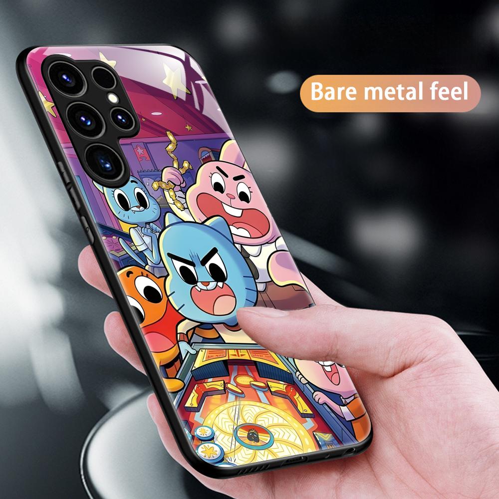 The Amazing World of Gumball Phone Case For Samsung S25 S24 S23 S22 S21 S20 Plus Ultra Note20 Glass Magnetic Case