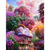 Diamond Painting House Flowers Fantasy Landscape Embroidery Handmade Needlework Mosaic Cross Stitch For Home Decor 30x40cm/12x16inch