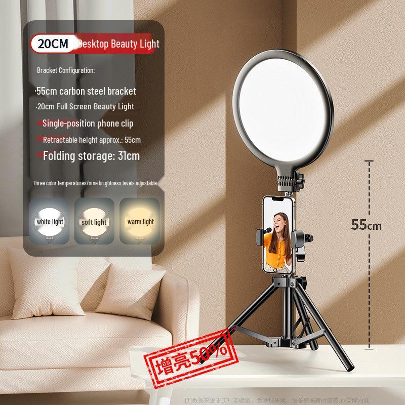 LED Photography Light: Ideal Soft Light for Streaming & Professional Indoor Use, Circular Spotlight for Flawless Beauty Shots