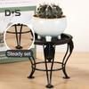 Metal Plant Stand Coated Three Legged Potting Rack Round Standing Planter Holder for Indoor Outdoor Plants