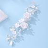 Elegant Artficial Pearls Flower Hair Vine Bridal Flower Hairband For Wedding Bride Bridesmaid And Flower Girl Photography