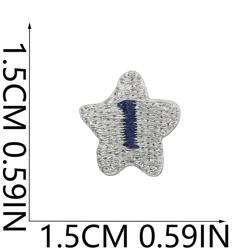 English Letter Embroidery Cloth Sticker Small Size Diy Pendant Decorative Patch Sticker Love Star Letter Embroidery Chapter Boy