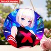 2D Flat 20*20cm1pc Blue Eyed Anime Beauty Character Design Wall Hanging Art Plaque, Futuristic Style Sense of Technology Home Decor, Application