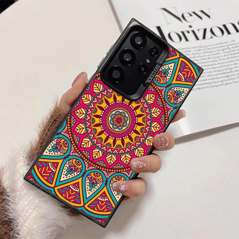 Mandala Style Pattern Shockproof Phone Case for Samsung Galaxy S26 Edge S25 Ultra S24 FE S23 Plus S21 Cover Anti Fall Fundas