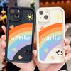 Colorful Rainbow Smile Face Pattern Phone Case for iPhone Samsung Galaxy Xiaomi Redmi POCO HUAWEI Honor Shockproof Rubber Cover Casing