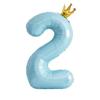 42 Inch Baby Pink And Blue Crown Digital Balloon Children'S Treasure First Birthday Party Scene Decoration Indoor And Outdoor Decoration