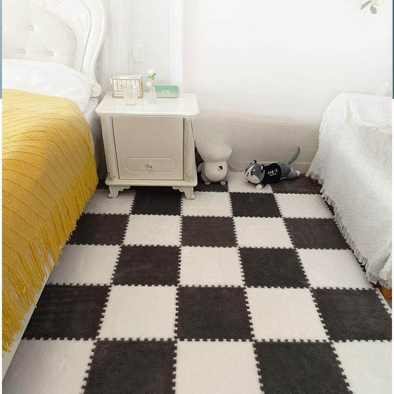 30*30 см ковер спальня полноценный двухъярусный номер плюшевый прикроватный плед бытовой гостиная пенный напольный коврик одеяло сшивание