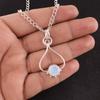 October Birth Milky Opal Gemstone Birthday Gift New Pendant 925 Sterling Silver PP-40-7