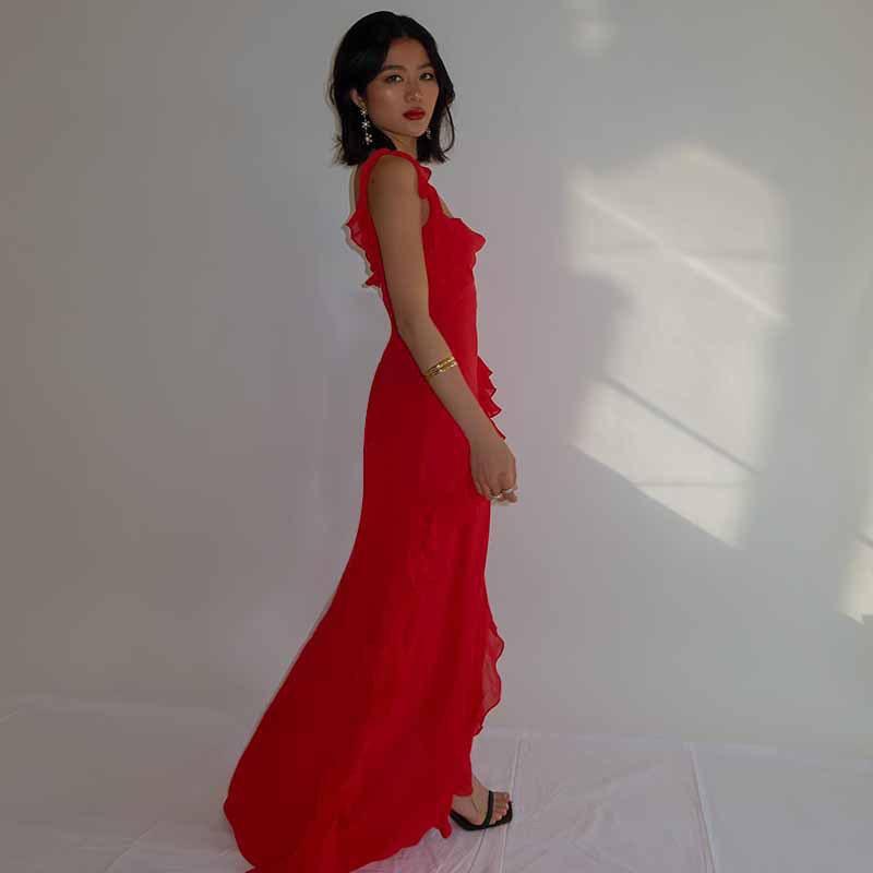 Женское сексуальное пэчворк темпераментное платье с разрезом на спине длинное платье