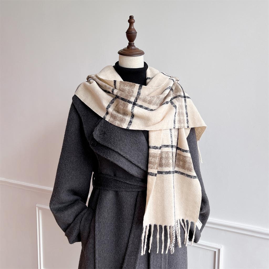 Luxury Winter Scarf Women Cashmere Warm Pashmina Brand Foulard Female Shawls Wraps Thick Soft Bufanda Poncho Scarves Stole