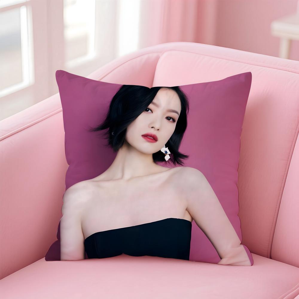 Fashion and elegant Chinese actress NNi Ni Cushion Cover Pillow Case Soft Friendly Fabric Concealed Zipper