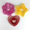 1 Set Cookie Cutters Flower Shape DIY Plastic Pentagram Hearts Baking Mould Stencils for Kids