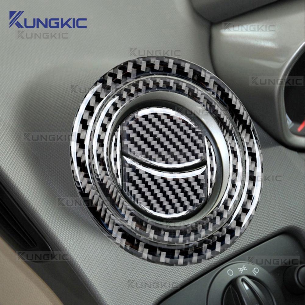 Carbon Fiber Style Center Console Air Outlet Trim Sticker for Ford Fiesta MK6 MK7 2011-2016 LHD RHD