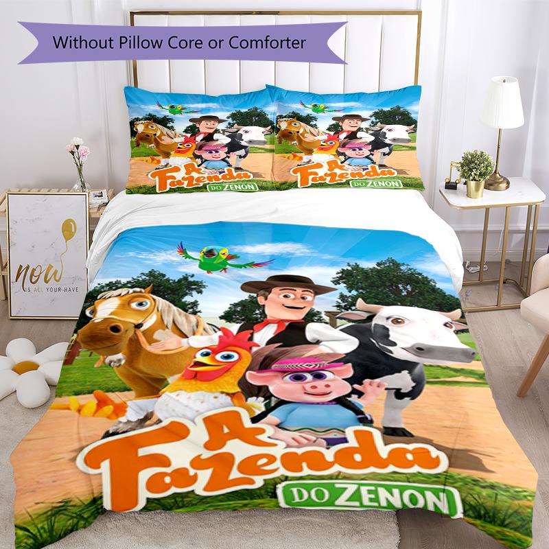 3pcs La Granja de Zenón Bedding Set Duvet Cover Closure Includes 1 Duvet Cover & 2 Pillowcases, Soft and Comfortable for All Seasons.