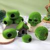 Искусственный мох, камень, череп - Декорация для аквариума и террариума