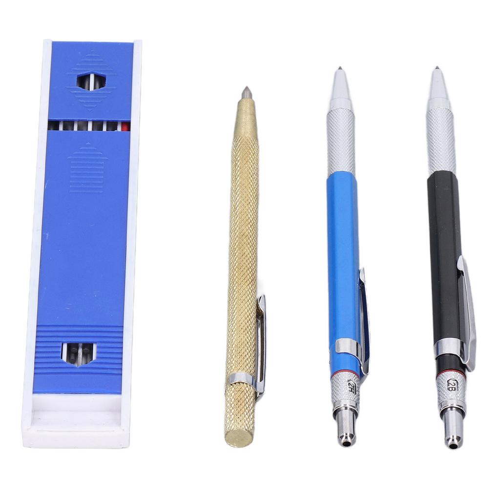 Carpenter Pencil Mechanical 2.0mm Marking Scriber Tool with Refills for Woodworking