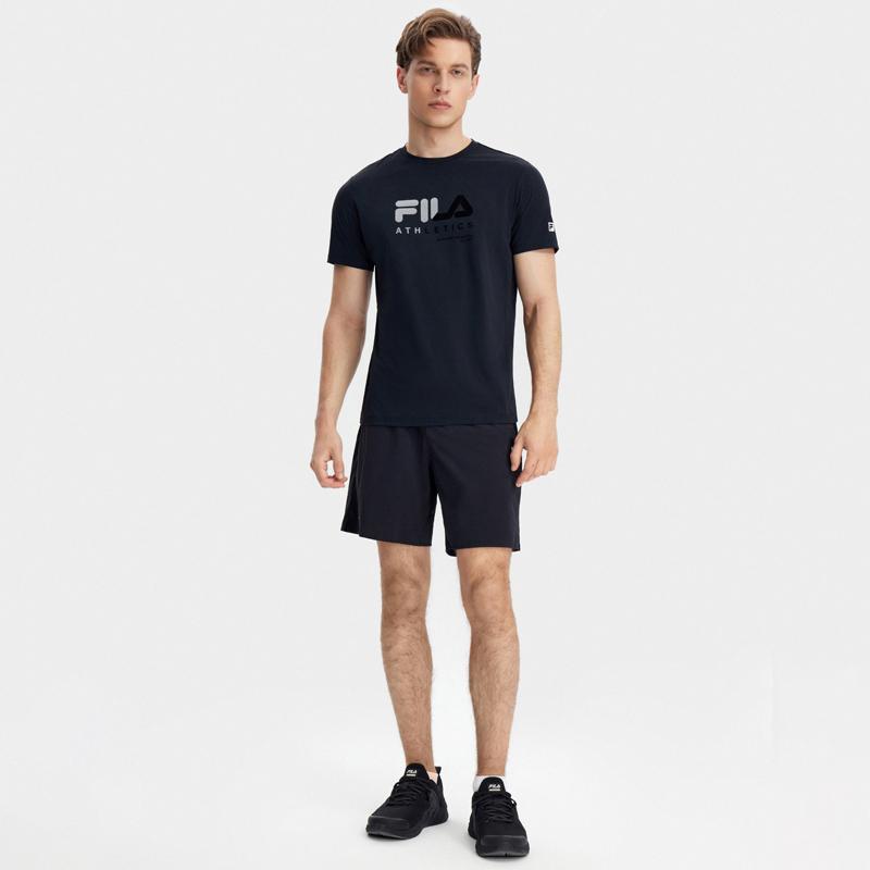 Fila Latte Girl 3.0 Спортивная футболка Мужская Угольно-черная A11M321104FBK