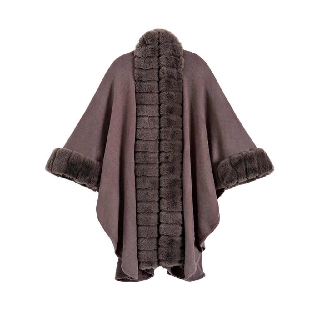 Ladies' Fashion Classic Plus Size Knitted Jacket Shawl Cape