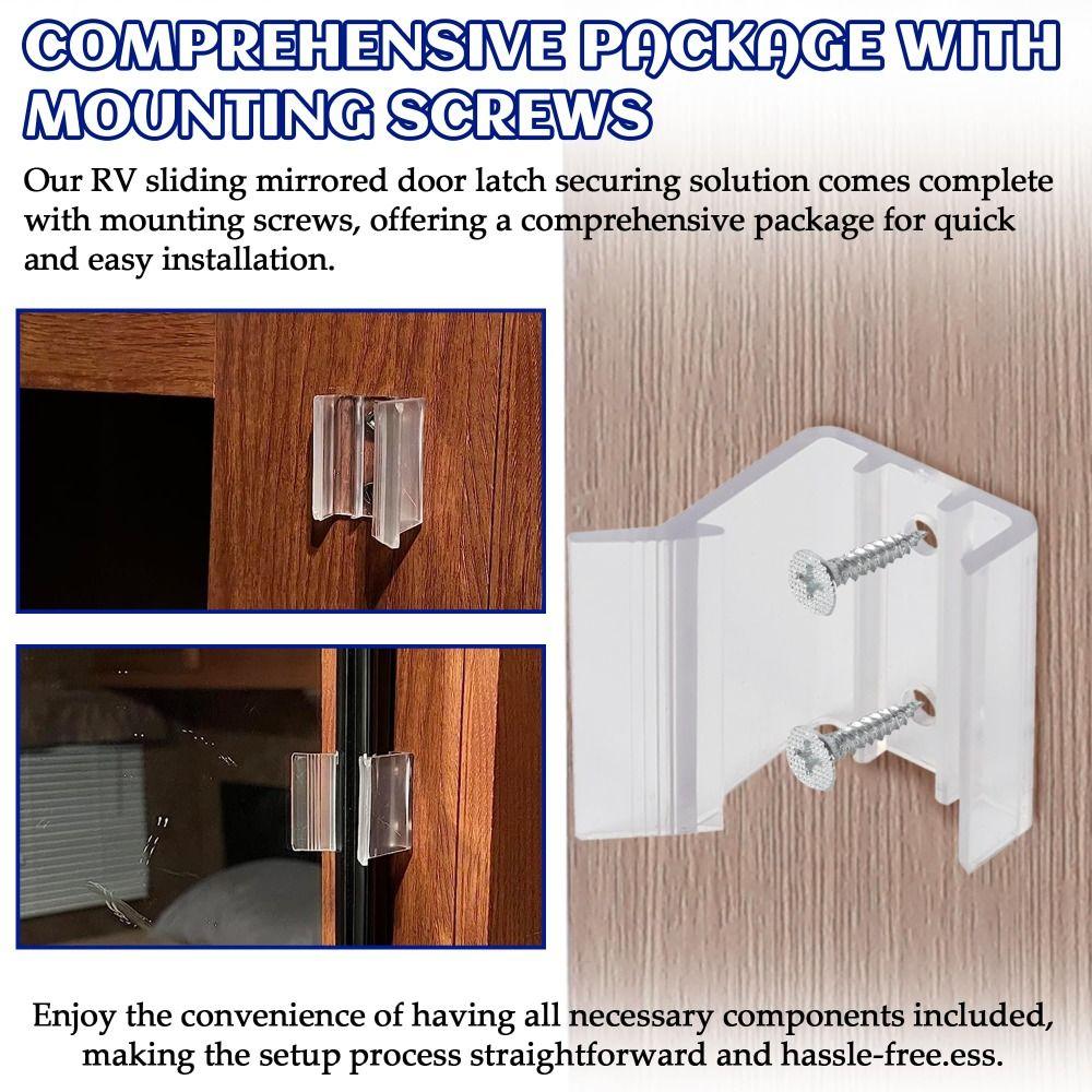 Reduce Noise RV Sliding Door Bolt Universal RV Accessories RV Transparent Handle  Outdoors
