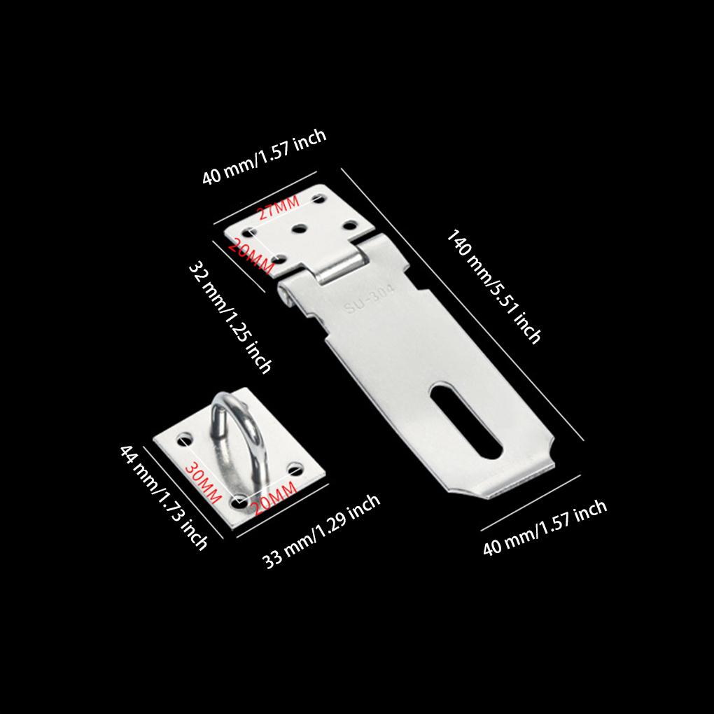 Навесной замок из нержавеющей стали для оконного шкафа, почтового ящика, замка, пластины для замка, отеля, офиса, ворот, сарая, предохранительной защелки, защищающей от потери