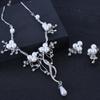 New European and American Flowers Pearl Necklace Jewelry Set Bridal Earrings Wedding Dress Dress Accessories