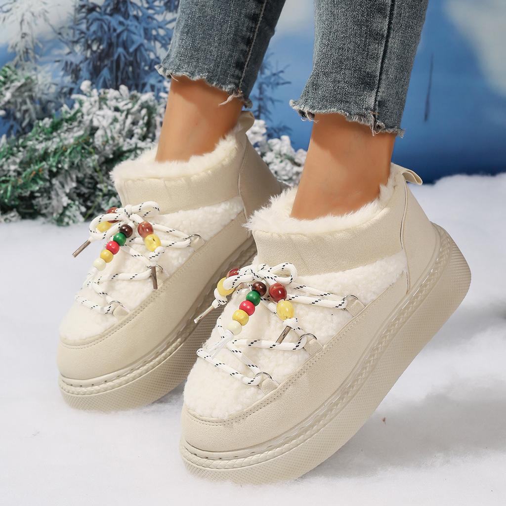 2025 осень и зима новые европейские и американские ремешки большого размера толстая подошва зимние сапоги теплые и утолщенные модные зимние сапоги внешняя торговля