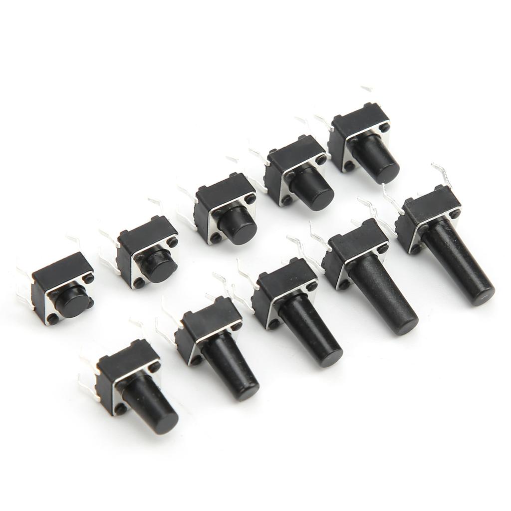 100Pcs Tactile Push Button Switch for TV Audio Computer Electronic Product Control