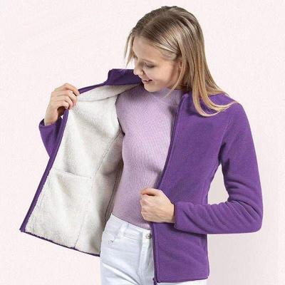 Уличное повседневное теплое пальто, двухсторонняя женская флисовая куртка, осенне-зимняя куртка из овечьего флиса с воротником-стойкой, кардиган, толстовка с внутренней подкладкой