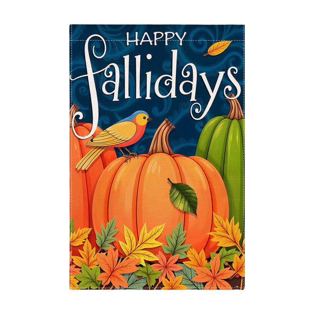 Durable Thanksgiving Fall Garden Flag Outdoor Yard Decoration Thanksgiving Banners for Autumn Party Home Decor