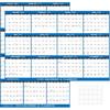 24" x 36" 2026 Wall Calendar Folded Wet & Dry Erase 12 Month Annual Yearly Wall Planner Vertical-Horizontal,Reversible, with Julian (24" x 36" 2026