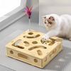 Scratch Puzzle Box Interactive Enrichment Box Cat Nail File Self-Play Maze Box with Bell Balls Scratcher for Indoor Cats Hunting Mental Stimulation