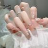 24 шт. искусственных жемчужных накладных ногтей с укрепляющим клеем DIY Art Design накладные ногти носимые накладные маникюрные стильные искусственные ногти