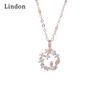 Женское ожерелье Lindon, кулон из медного сплава, циркон, модный подарок