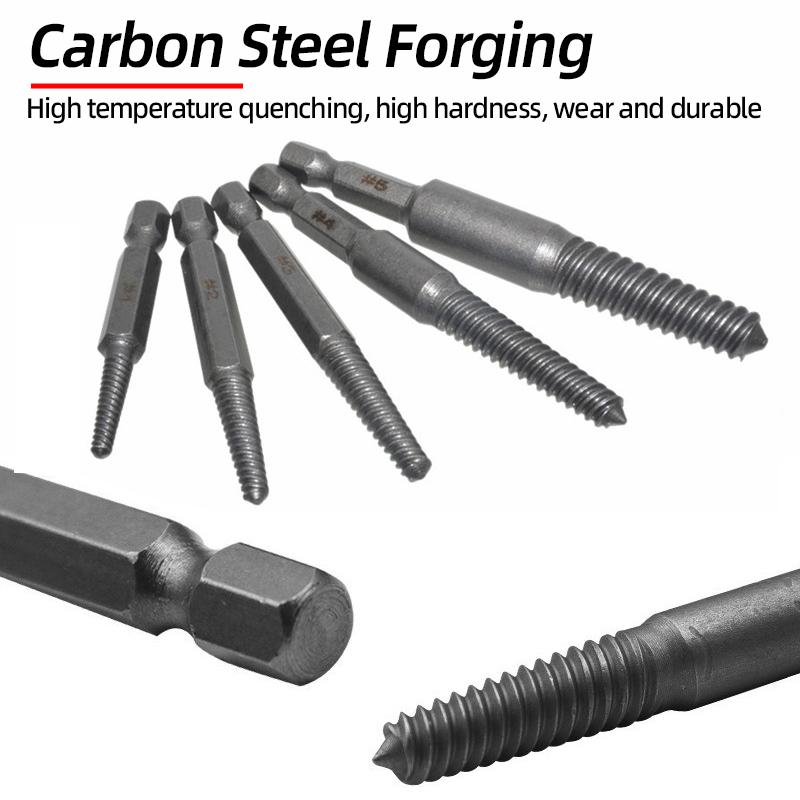 5 шт., экстрактор для винтов, центральные сверла, набор направляющих, съемник сломанных поврежденных болтов, шестигранный ручной инструмент, набор шпилек для снятия поврежденных гайок, болтов