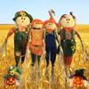 Cute Scarecrow Halloween Decorations: Small & Medium Pumpkin Lanterns for Bar, Party, Haunted House, and Pastoral Themes.