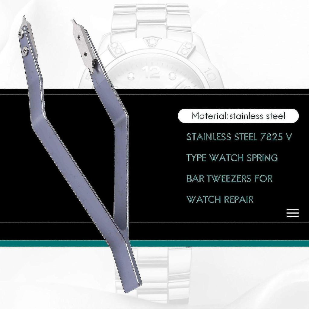 Stainless Steel 7825 V Type Watch Spring Bar Tweezers For Watch Repair
